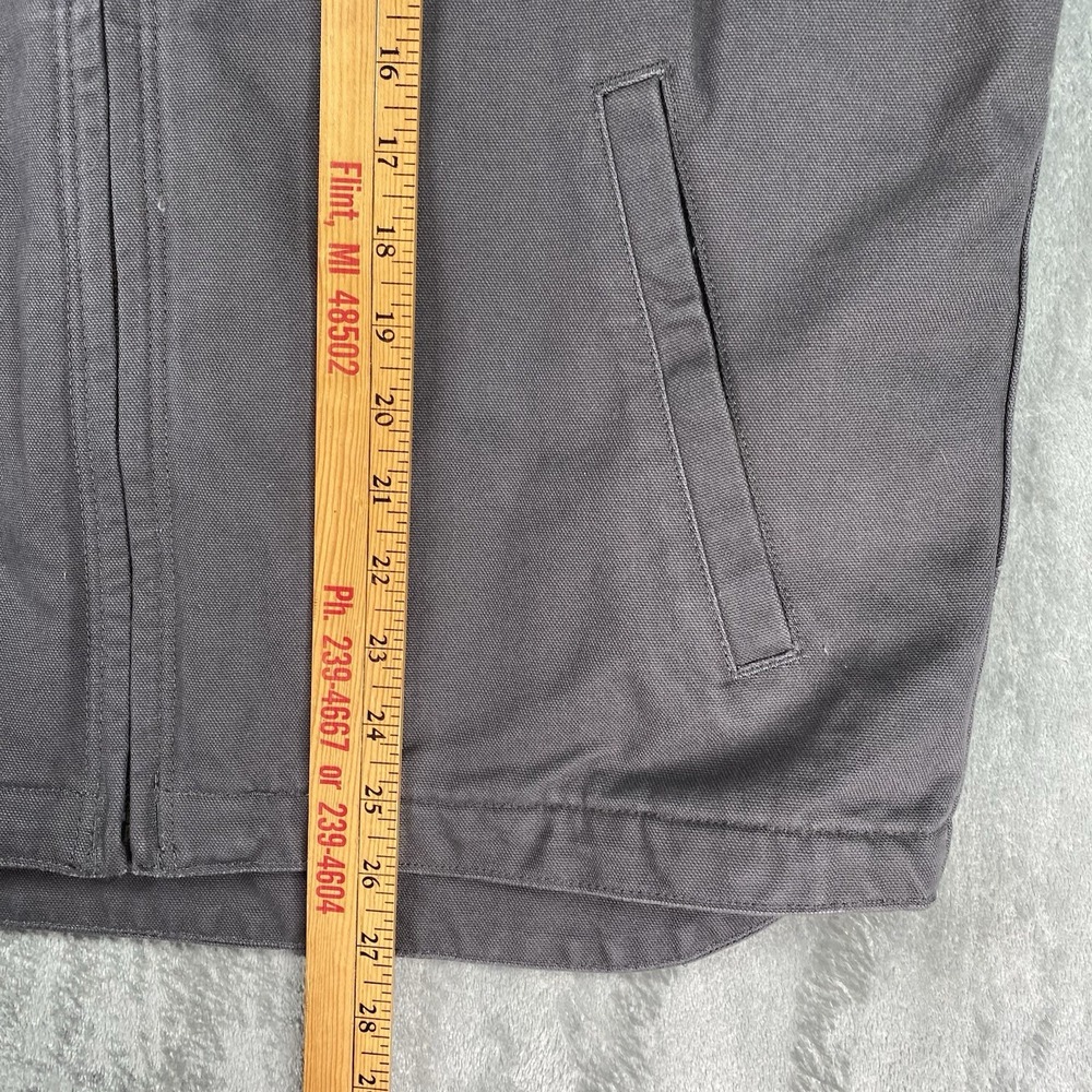 Carhartt Duck Canvas Fleece Lined Vest Mens M Relaxed Fit Gray Hooded 103837 GVL - Picture 15 of 15